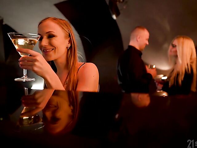 Lesbians threesome after party wth Cherry Kiss, Angelika Grays and Sybil