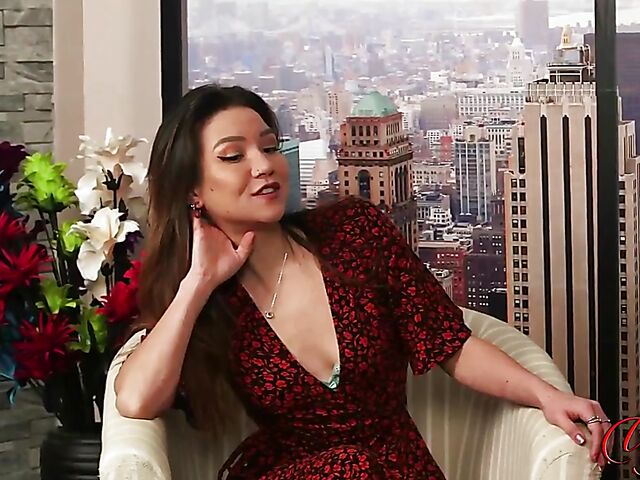 Maya Luna watching guy jerk off to her ass