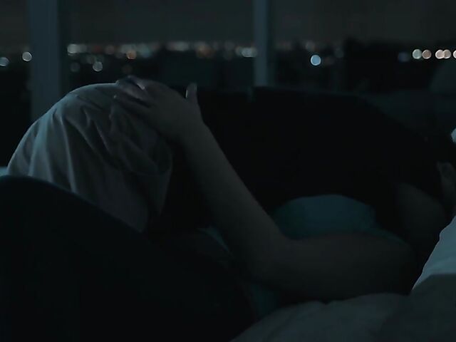 Creampie MILF fuck in the dark with London River