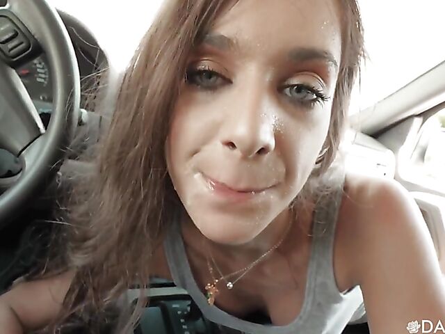 Car head and sex in the bedroom with nasty stepdaughter Uma Jolie