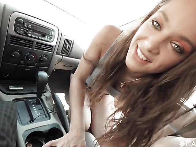 Car head and sex in the bedroom with nasty stepdaughter Uma Jolie