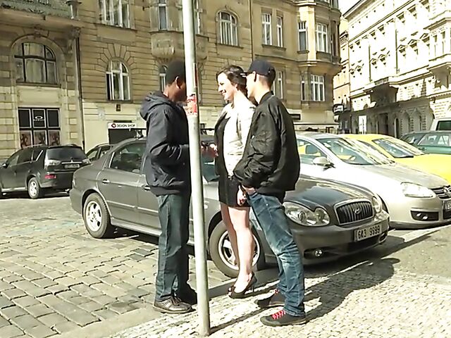 Cum eating cuckold interracial humiliation with a black cock in Cloe Del Mare's ass