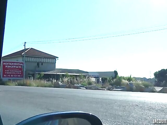 Tattooed french whore Cherry gets nailed in the outdoors