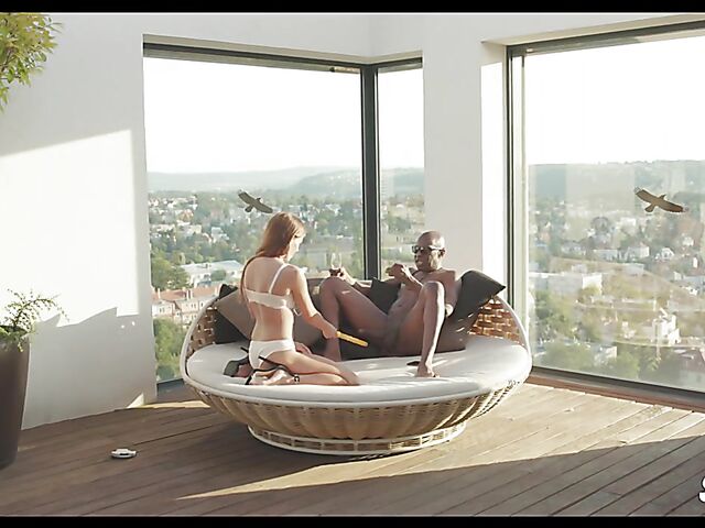 Silvia Dellai & Eveline Dellai - Sisters threesome with a black guy