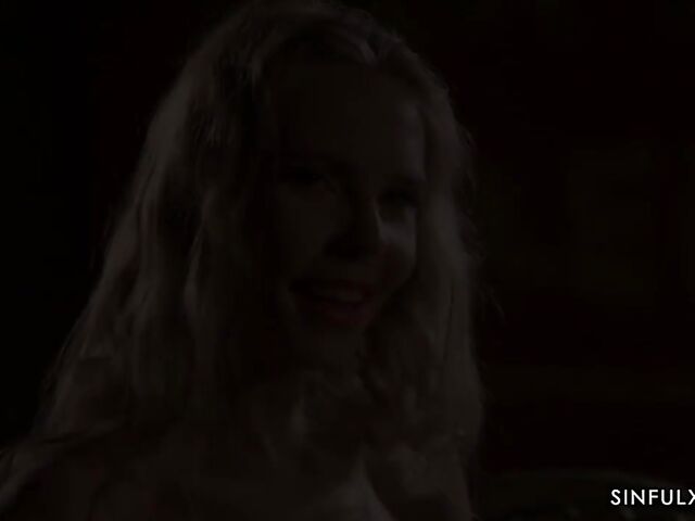 Florane Russell erotic solo posing in the dark