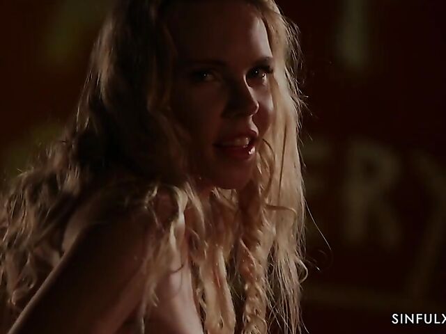 Florane Russell erotic solo posing in the dark