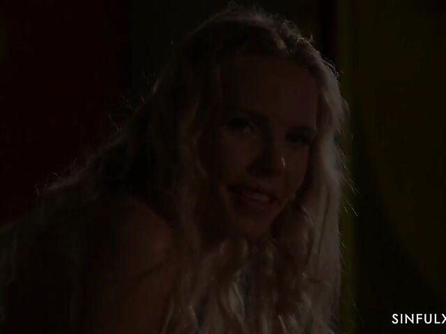 Florane Russell erotic solo posing in the dark