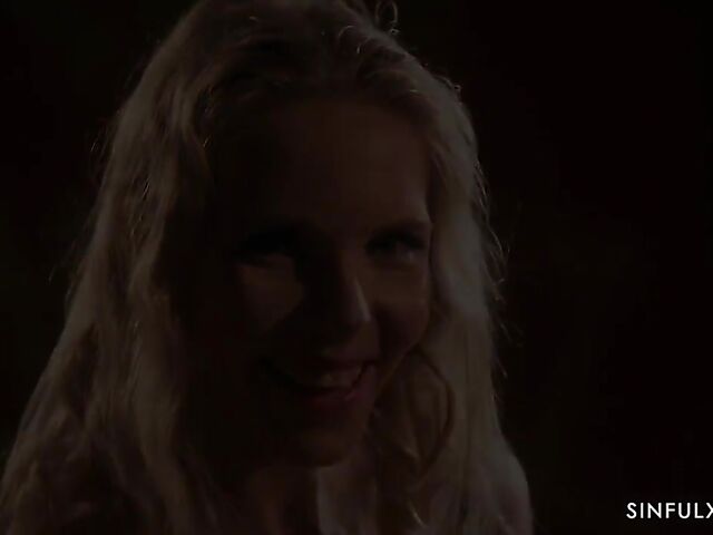 Florane Russell erotic solo posing in the dark