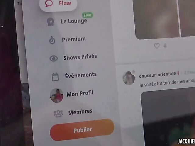 French MILF in white lingerie Lola fucking hard