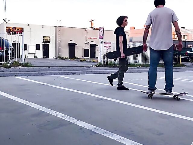 Tiny tattooed alt girl Lola Fae fucking the skater boy