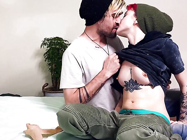 Tiny tattooed alt girl Lola Fae fucking the skater boy