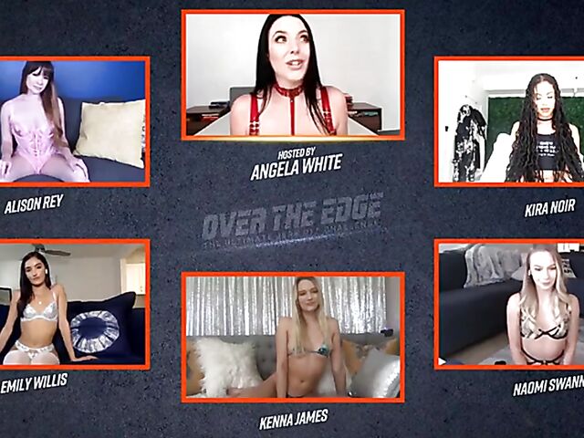 Webcam pornstar JOI challenge with Alison Rey, Kenna James, Angela White, Emily Willis & Kira Noir