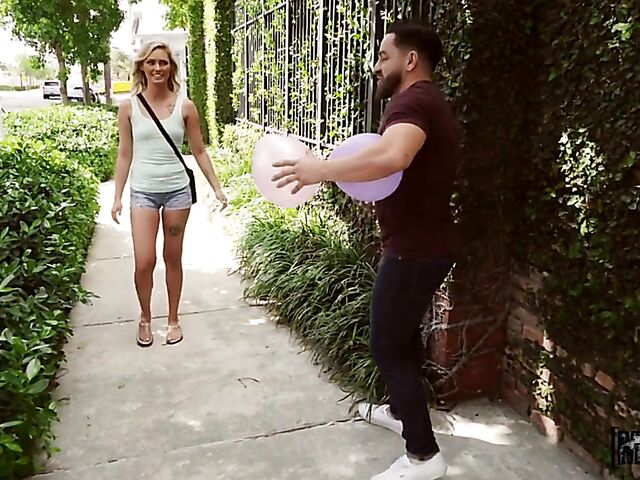 Small tits blonde Winter Bell  gets wet and horny