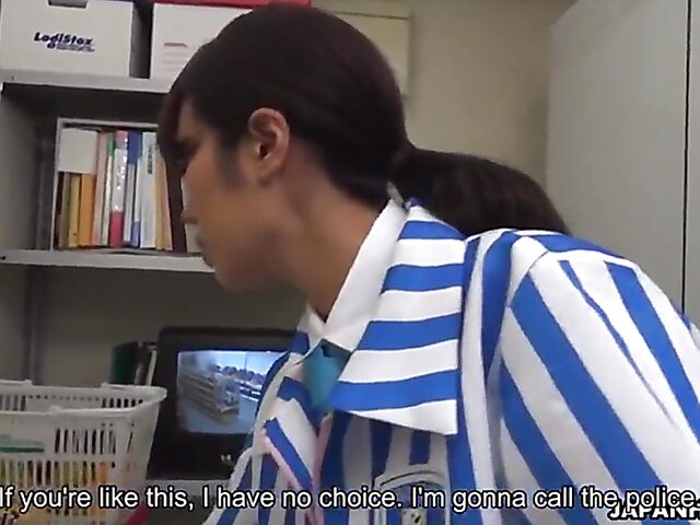 Mayuka Momota - Japanese hardcore sex at work with a pervy shoplifter