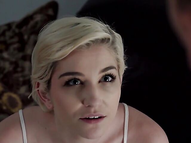 Short hair babe with nice tits Skye Blue is all he needs for satisfaction