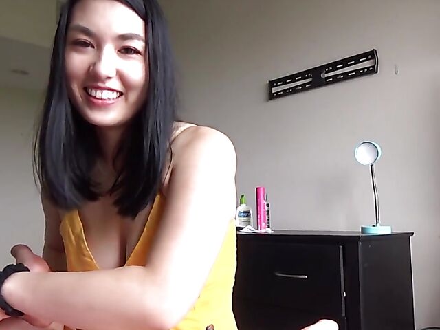 POV asian girl Mina Moon enjoys your cock in the bedroom
