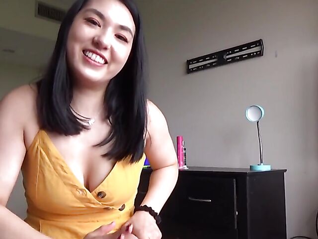 POV asian girl Mina Moon enjoys your cock in the bedroom