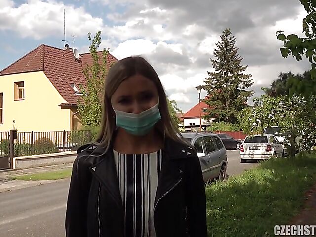 Food insertions and wet and messy anal in the car POV