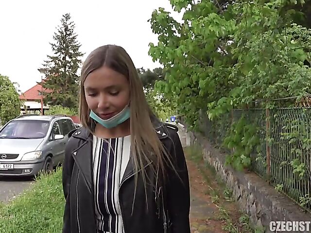 Food insertions and wet and messy anal in the car POV