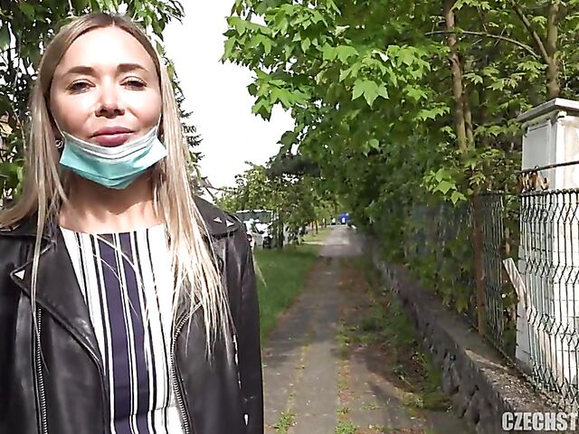 Food insertions and wet and messy anal in the car POV