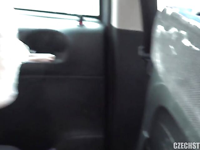 Food insertions and wet and messy anal in the car POV