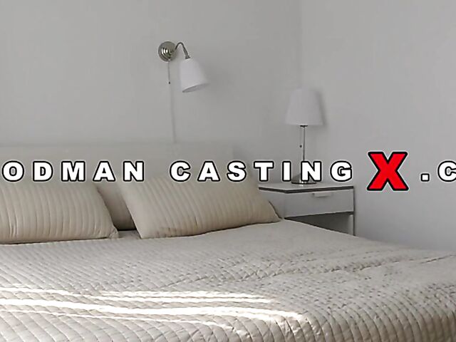 Woodman anal fucks cute shaved brunette Carla Crouz