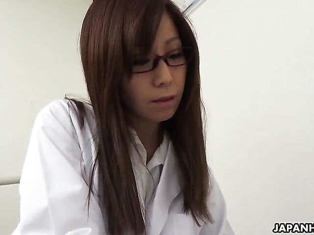 Chihiro Akino - Japanese nurse blowjob with glasses