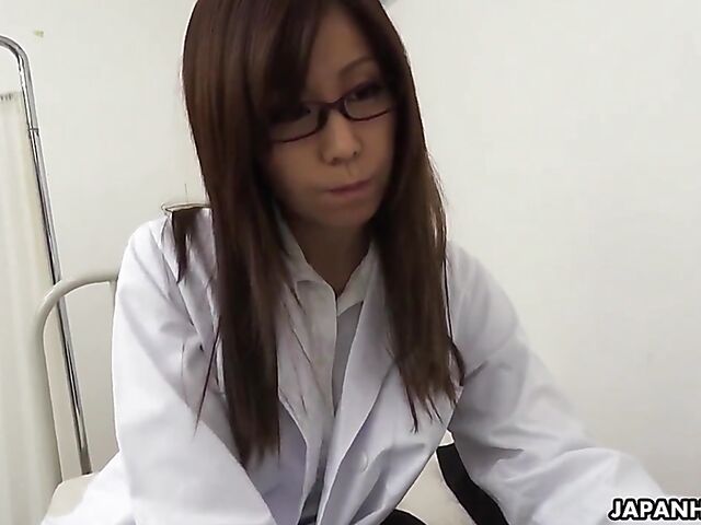 Chihiro Akino - Japanese nurse blowjob with glasses