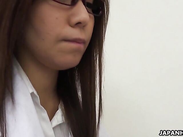 Chihiro Akino - Japanese nurse blowjob with glasses