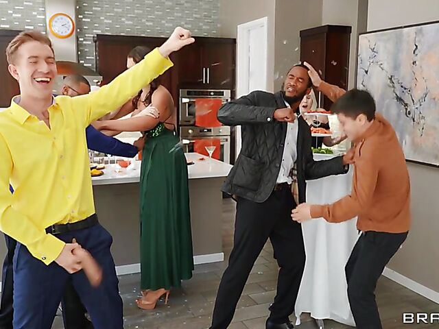 Jordi and Danny D threesome with lucky party girl Halle Hayes