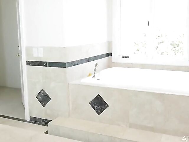 Silvia Saige - Hot milf anal fucked by her stepson in the bathroom