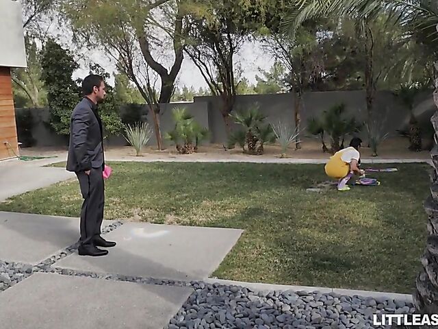 FFM strapon three-way with teen asian Elle Voneva and mistress Diamond Banks