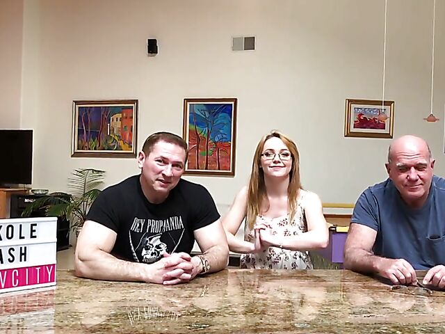 Porn backstage with young Nikole Nash and John Strong