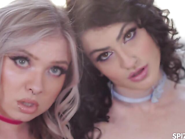 Anal cum swap threesome with tattooed sluts Kaiia Eve and Lydia Black