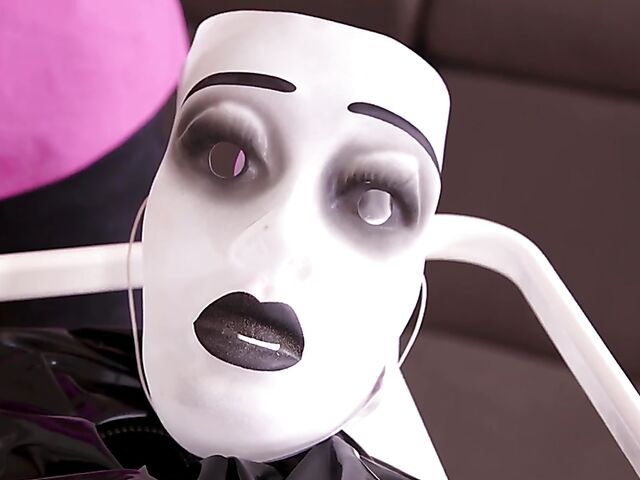 Kinky interracial anal with busty latex lover Angel Wicky