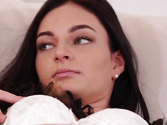 Lee Anne - Sensual brunette solo with her fingers in her sweet pussy