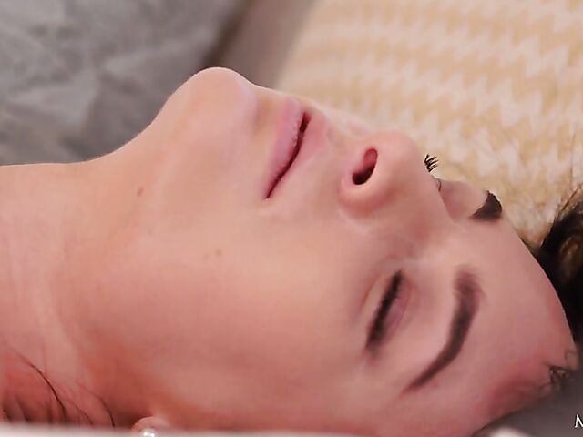 Lee Anne - Sensual brunette solo with her fingers in her sweet pussy