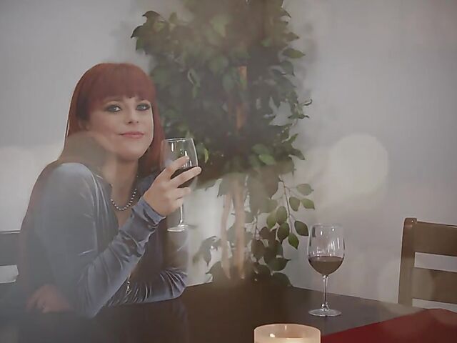 Watching busty redhead Penny Pax take a pounding