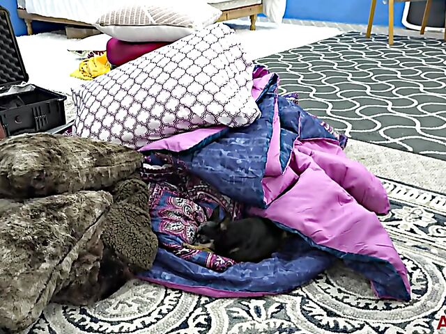 Short haired mature lady Beth Mckenna solo behind the scenes