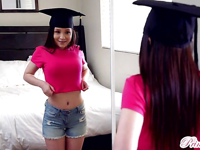 Breakfast in bed and sex with tiny tits teen Rosie Riches