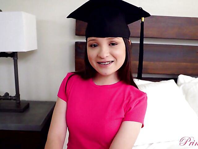 Breakfast in bed and sex with tiny tits teen Rosie Riches