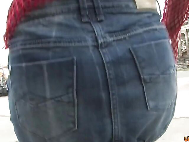 Jany Sweet shows her brazilian ass in public and fucks