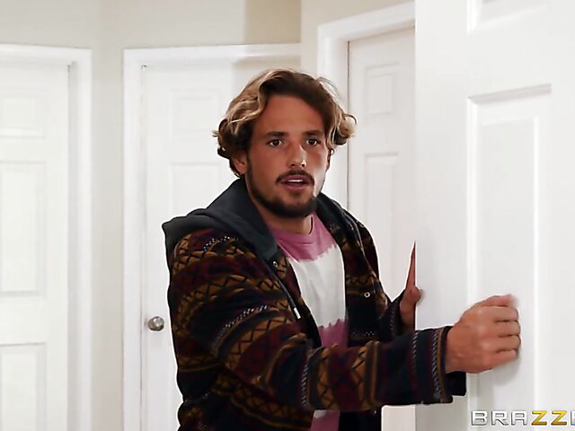 Tyler Nixon massages and bangs his new busty stepmom Becky Bandini