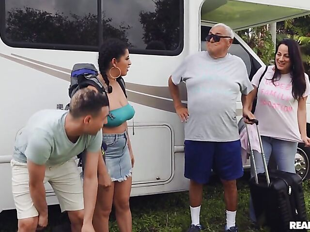 Road trip fuck with his new curvy latina stepsister Gabriela Lopez