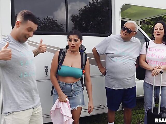 Road trip fuck with his new curvy latina stepsister Gabriela Lopez