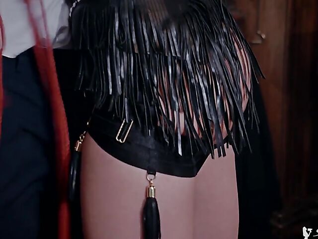 Red boots anal with sexy mistress Cherry Kiss