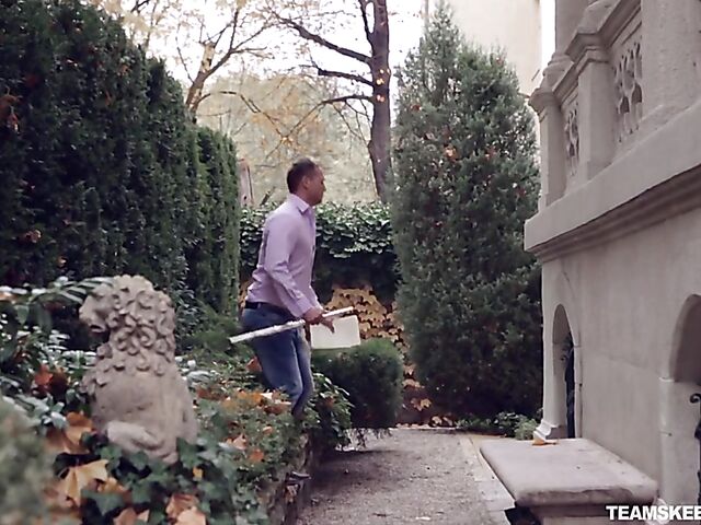 Slim red-haired cello player with small boobs Shona River needs a cock in her tight hole