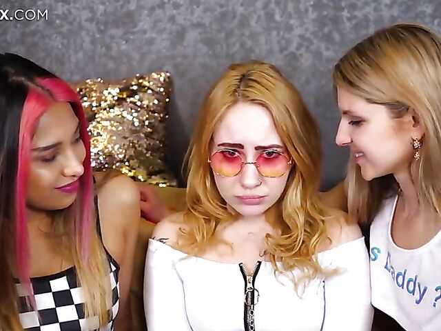 Lesbian dildo three-way with Bella Mur, Gina Gerson, and Roxy Lips