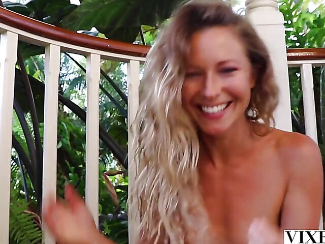 Slim babe with tiny boobs Lena Nicole solo masturbation