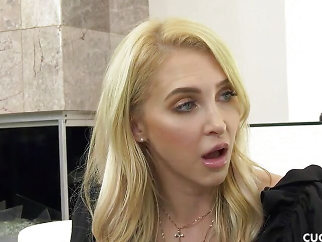 Alix Lynx - MILF blonde cuckold session for her nerdy husband